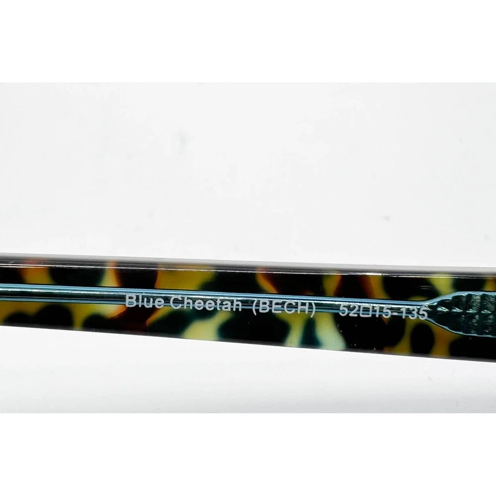 XOXO Eyeglasses Womens Blue Cheetah Caracas Cat Eye Frames 52-15-135